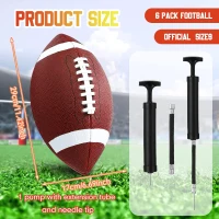 Jerify Official-Size PU Composite Leather Footballs – Bulk Training Set with Pump (6-Pack)(m-2)