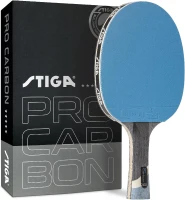 STIGA Pro Carbon Tournament Racket — Carbon-Enhanced Performance Blade with Advanced Technologies (Red/Blue)(m-1)