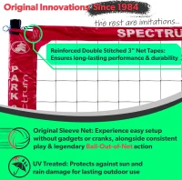 Park & Sun Sports — Spectrum Classic Adjustable Professional Outdoor Volleyball Set(m-3)