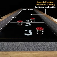 Barrington 9-ft Modern Industrial Shuffleboard Table — Compact, Durable with Accessories(m-3)