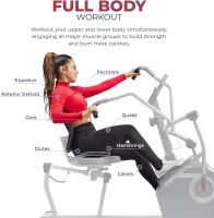 Sunny Health & Fitness Elite Recumbent Cross Trainer with Arm Exercisers, Mesh Back Seat, Easy Seat Adjustment & Bluetooth SunnyFit App(m-3)