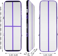 FBSPORT Inflatable Air Gymnastics Track – 20ft, 4/8-inch Thick Inflatable Training Mat with Electric Pump for Home, Club and Professional Use(m-2)