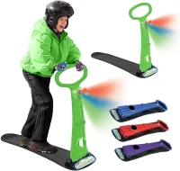 Geospace Ski Skooter Foldable Snow Scooter with LED – Multi-Purpose Snow Sled, Snow Skate & Kids Snowboard for Teens and Adults(m-1)