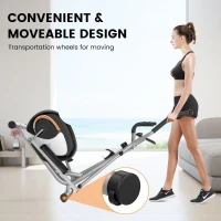 Dripex Elliptical Trainer - Ultra-Quiet Magnetic Home Elliptical with 6KG Flywheel, 8 Resistance Levels, LCD Display & Pulse Sensor(m-6)