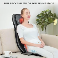 Snailax Shiatsu Neck & Back Massager with Heat — Full-Back Kneading and Rolling Massage Chair Pad with Height Adjustment(m-7)