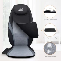 Snailax Shiatsu Back and Seat Massage Pad with Heat — Kneading Deep-Tissue Chair Massager for Home & Office, Gift for Mom and Dad(m-5)