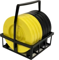 Allen Shuffleboard Tournament Set — 75"" Fiberglass Cues, Regulation 6"" Discs, Durable Carrier & Official Rules(m-2)