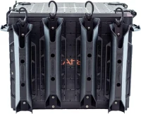 YakAttack BlackPak Pro 13in x 16in Kayak Fishing Crate – Black, 4 TetherTube Rod Holders | Lightweight Durable Customizable (Made in USA)(m-4)