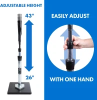 Tanner Tee Original Pro Hitting Tee – Adjustable 26""–43"", Steel Shaft, Composite Base, Flextop(m-4)