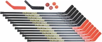 Champion Sports Ultra Shaft Hockey Set - 52-inch Polyethylene Shafts with Reinforced Blades, 12 Sticks & Accessories(m-3)