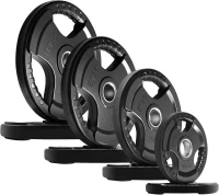 RitFit 230 lb Olympic Rubber Grip Plate Set for 2-Inch Barbells — Professional Home & Gym Kit(m-1)
