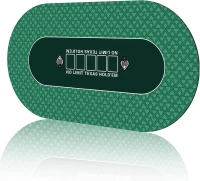 70 x 35 Inch Texas Hold'em Poker Mat — Portable Table Top with Premium Smooth Surface, Noise Reduction and Carrying Case for Professional Casino Play(m-1)