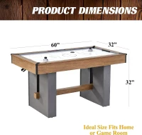 Barrington Billiards 5' Urban Air Hockey Table with Accessories — Compact Home Arcade Table(m-2)