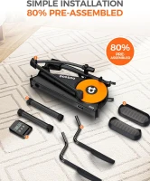 pooboo E399 Elliptical Machine — Home Elliptical with 16-Level Resistance, Hyper-Quiet Magnetic Rear Drive, 15.5 in Stride, LCD Monitor, 350 lb Capacity(m-7)