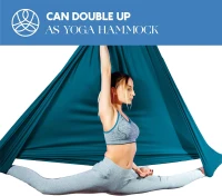 9-Yard Aerial Silks Kit — Heavy-Duty Tricot Hammock with Complete Hardware & Manual | Versatile Aerial Swing for Flying Yoga, Gymnastics & All Skill Levels (Rig Up to 13 ft)(m-6)