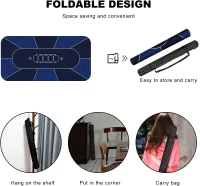 YUZPKRSI 94 x 47 Inch Poker Mat with Reinforced Sewn Edges - 10 Player Texas Hold'em Rubber Table Top, Foldable Portable Topper with Carry Bag for Poker & Blackjack(m-7)