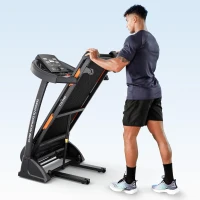THERUN Incline Treadmill with Built-in Fan, 300 lb Capacity, 0–15% Auto Incline, Wide 17"" x 47.2"" Belt, 3.5HP, App Compatible (FitShow/Kinomap/Zwift)(m-7)