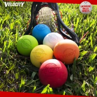 Velocity Lacrosse Balls — 1/2/3/6/12/18/24/36/60/120 Pack Options — Practice Ball, NFHS & Collegiate Official Size(m-7)