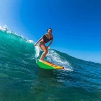 Wavestorm 8' Classic Soft-Top Surfboard with Rasta Graphic(m-6)