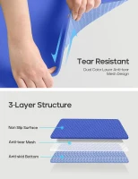 Heathyoga Eco-Friendly TPE Yoga Mat with Body Alignment System, SGS-Certified Non-Slip Surface and 6mm Cushioning, Extra-Large 72"" x 26""(m-4)