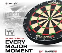 WINMAU Blade 6 Triple Core Carbon Dartboard – PDC-Endorsed Professional Tournament Board with Rota-Lock & Spirit Level(m-2)