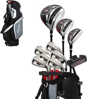 Precise M5 Men’s Complete Golf Set — 460cc Driver, 3-Wood, 21° Hybrid, 5-PW Irons, Putter, Stand Bag & 3 Headcovers(m-1)