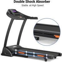 THERUN Foldable Incline Treadmill for Running & Walking, 300 lb Capacity, 0–15% Auto Incline, 17"" x 47.2"" Wide Belt, 3.5HP Dual Motor, App & Heart Rate(m-3)