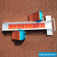 Lightning Multi-Function Starting Block for Sprinters — 25-In Aluminum, 6-Angle Adjustable Track & Field Pedals for Plastic or Cinder Runways — School Sports Day(m-3)