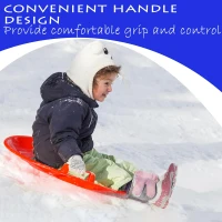 Slippery Racer Downhill Pro 26-inch Heavy-Duty Cold-Resistant Plastic Saucer Sled with Dual Molded Handles(m-6)