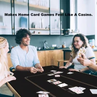 YUZPKRSI 47 x 24 Inch Texas Hold'em Poker Mat — 6-Player Water-Repellent Rubber Table Topper with Thick Carrying Bag(m-9)