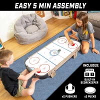 GoSports 40-inch Tabletop Air Hockey Game for Kids — Oak Finish(m-5)