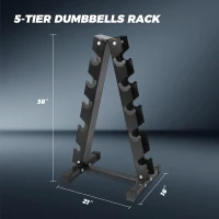 RitFit Rubber-Encased Hex Dumbbell Set (350 lb Total) with 6-Tier Rack — Coated Hand Weights for Home Gym Training(m-3)
