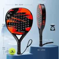Carbon Fiber Surface Padel Racket — EVA Memory Foam Core, Lightweight Design(m-7)