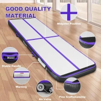 FBSPORT Inflatable Air Gymnastics Track – 20ft, 4/8-inch Thick Inflatable Training Mat with Electric Pump for Home, Club and Professional Use(m-3)