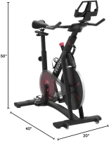 Yesoul Magnetic Indoor Cycling Bike – Black & White Smart Stationary Bike with 10"" Tablet Mount, Quiet Resistance, Comfortable Seat for Home Workouts(m-7)