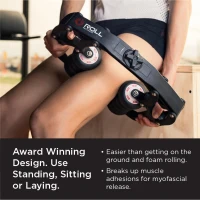 ROLL Recovery R8 Plus (Carbon Black) - Adjustable Deep Tissue Massage Roller(m-5)