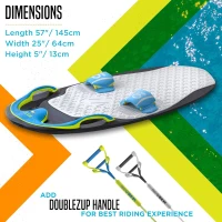 ZUP 'You Got This' All-in-One Water Board — Kneeboard, Wakeboard, Wakeskate & Wakesurf for All Ages (Models 160 & 260), 51.7"" x 23.8"" x 4.6""(m-6)