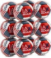 Lax Sak Soft Practice Lacrosse Balls - 1,2,3,6,12,24,36,60 & 120 Packs, Regulation Size and Weight, Lower Bounce for Indoor/Gym and Outdoor Training(m-3)