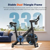 Merach Magnetic Stationary Bike S36 – Quiet Home Spinning Bike with Cushioned Seat, 330 lb Capacity, Exclusive App, Tablet Mount & Guided Workouts(m-3)