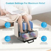 COMFIER 2-in-1 Shiatsu Foot & Calf Massager with Foldable Foot Rest, App Control, Heated Therapy for Foot Pain Relief — Gifts for Men & Women(m-4)