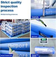 FBSPORT Inflatable Air Gymnastics Track – 16.4ft (16.4 ft), 4/8-inch Thick Inflatable Training Mat with Electric Pump for Home, Training, Cheer and Water Use(m-6)