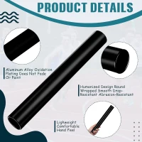 Hanaive 12-Pack Aluminum Relay Batons — Official 11.73 x 1.5 in Size, Non-Slip Grip, Corrosion-Resistant(m-2)