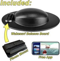 Lakesurf Wakesurf Balance Board with Motion-Tracking App and Phone Mount — Wakesurf Simulator for Games, Fitness & Tutorials(m-4)