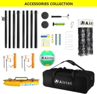 Heavy-Duty Outdoor Volleyball Net with Anti-Sag Steel System – Adjustable 42mm Aluminum Poles, Professional 32'x3' Net Kit with Ball & Carry Bag(m-7)