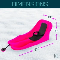 Gizmo Riders Infant/Toddler Snow Sled — 3-Point Safety Harness, Non-Slip Foam Seat, Retractable Tow Strap, Durable Plastic, Fits 6 Months–3 Years (Up to 55 lb)(m-6)