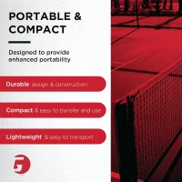 GAMMA Sports EZ Travel Cart – Portable Tennis, Pickleball & Padel Ball Hopper with Foldable Compact Design, Lightweight Durable Frame, Compatible EZ Bags, 150 or 250-Ball Capacity, Premium Carrying Case Included(m-3)