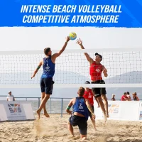 Patiassy Portable Volleyball Net — Heavy-Duty Professional Outdoor Set with Adjustable Powder-Coated Aluminum Telescoping Poles, Galvanized Winch Tension System, Steel Stakes, Anti-Sag Design, Pump & 1680D Carry Bag for Beach, Grass & Backyard(m-5)