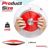 Wettarn 1 kg Discus (2-Pack) — Field Event Practice Equipment for Men, Women & Students(m-3)