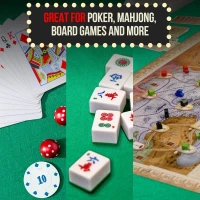 Felt Game Table Cover — Elastic Fitted Green Top for 58–64"" Round Tables, Ideal for Poker, Mahjong, Dominoes, Bridge(m-7)