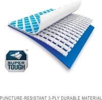 Intex Rectangular Frame Backyard Pool, 14.75 ft x 86 in x 33 in with Flow Control Valve, Blue (Pool Only)(m-5)